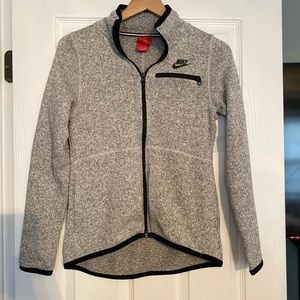Nike Women's Heather Gray Zip-Up Hoodie